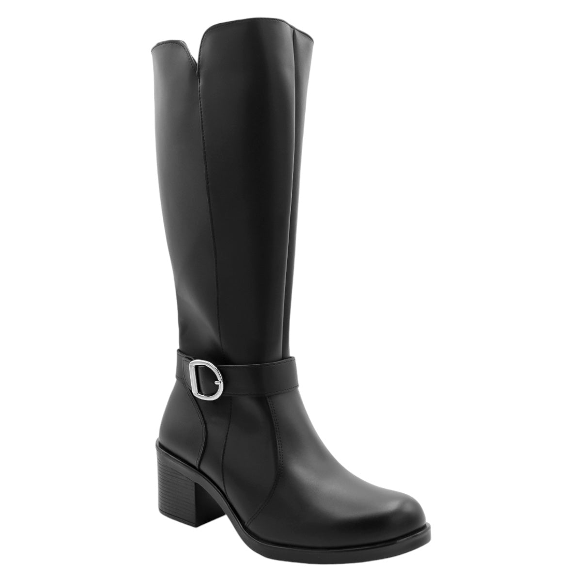 Foto 4 pulgar | Botas Altas Rbcollection Exterior Piel Color Negro Para Mujer