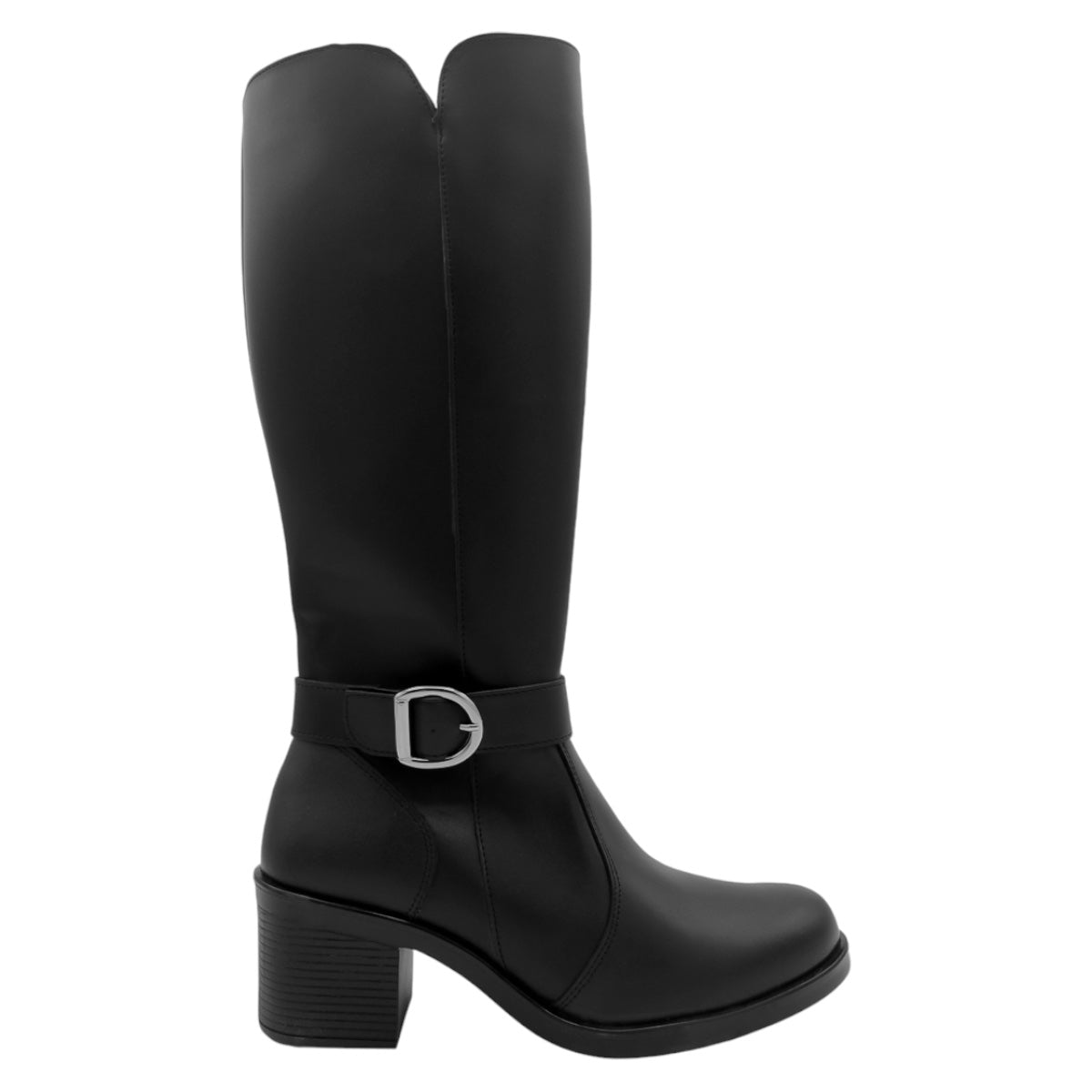 Foto 5 pulgar | Botas Altas Rbcollection Exterior Piel Color Negro Para Mujer