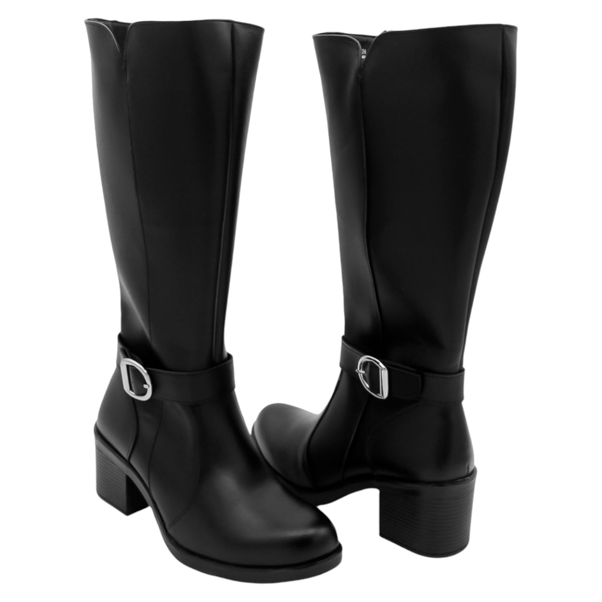 Foto 8 pulgar | Botas Altas Rbcollection Exterior Piel Color Negro Para Mujer