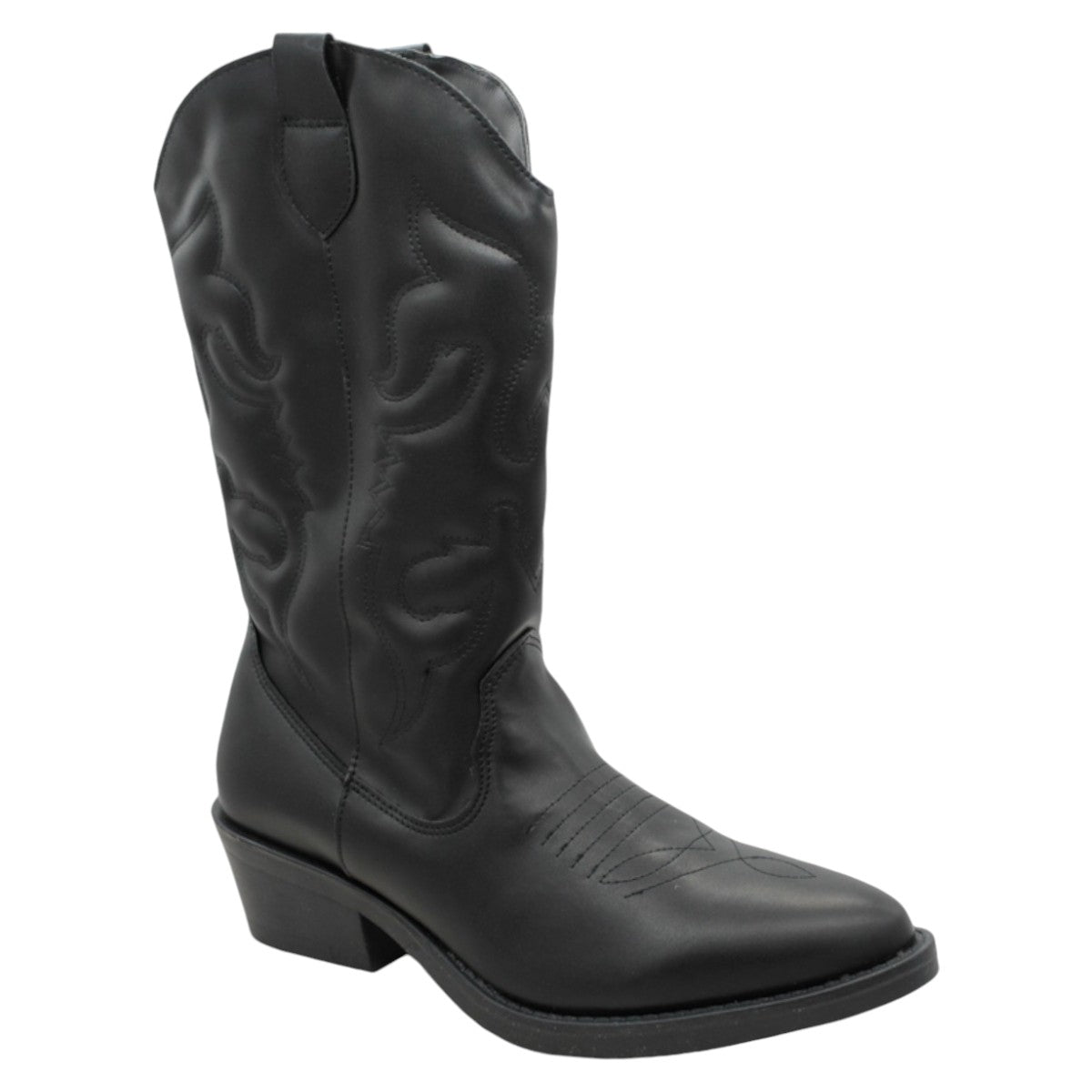 Foto 2 pulgar | Botas Tipo Western Rbcollection Exterior Piel Vegana Negro para Mujer