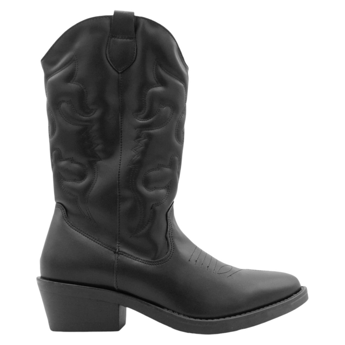 Foto 4 pulgar | Botas Tipo Western Rbcollection Exterior Piel Vegana Negro para Mujer