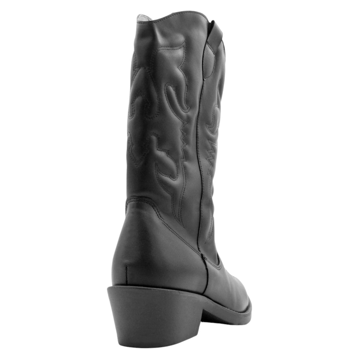 Foto 6 pulgar | Botas Tipo Western Rbcollection Exterior Piel Vegana Negro para Mujer