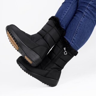 Foto 2 | Botas Casuales Rbcollection Bosqui Exterior Textil Negro Para Mujer