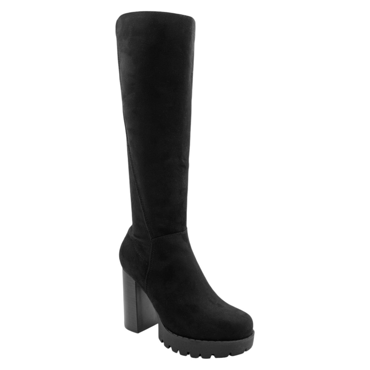 Foto 2 pulgar | Botas Altas Rbcollection Exterior Gamuza Negro para Mujer