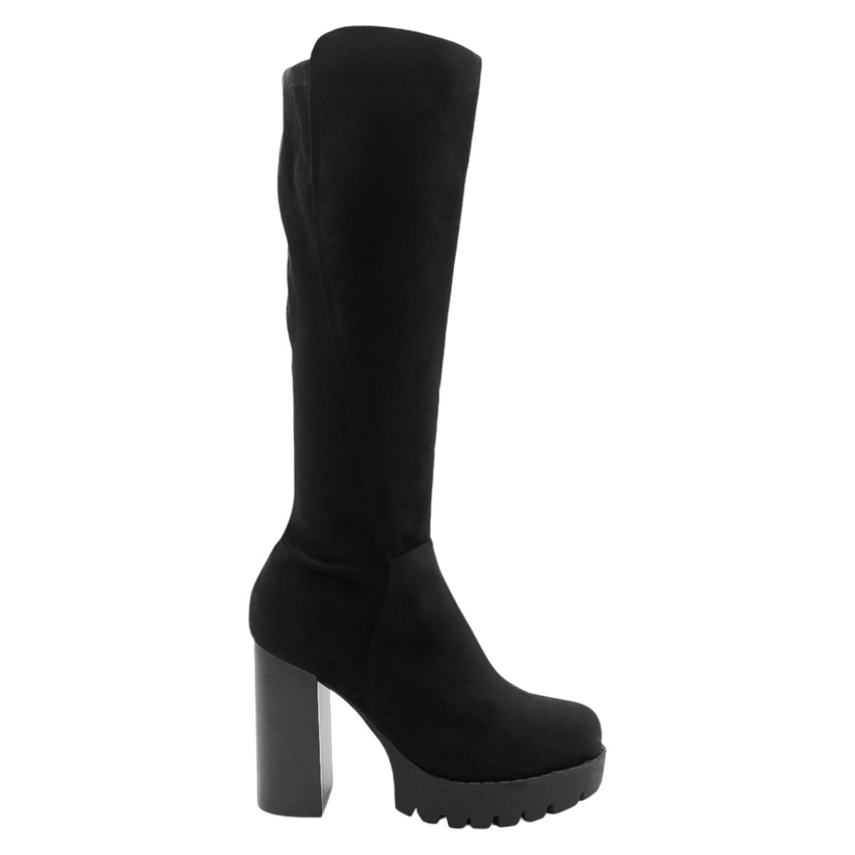 Foto 4 pulgar | Botas Altas Rbcollection Exterior Gamuza Negro para Mujer