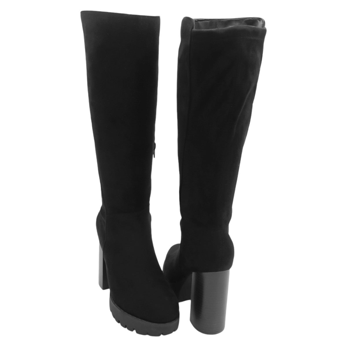 Foto 6 pulgar | Botas Altas Rbcollection Exterior Gamuza Negro para Mujer