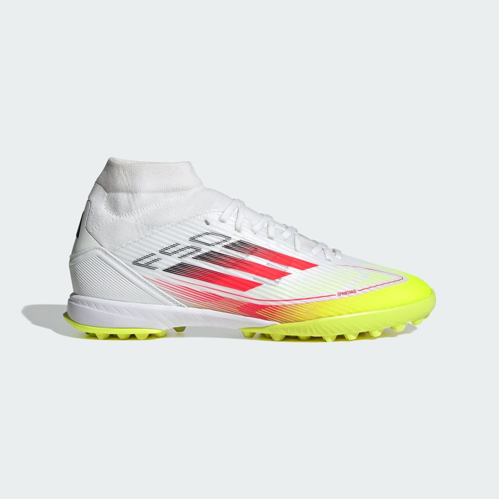 Foto 2 | Chimpunes F50 League Pasto Sintético Adidas Blanco Mujer