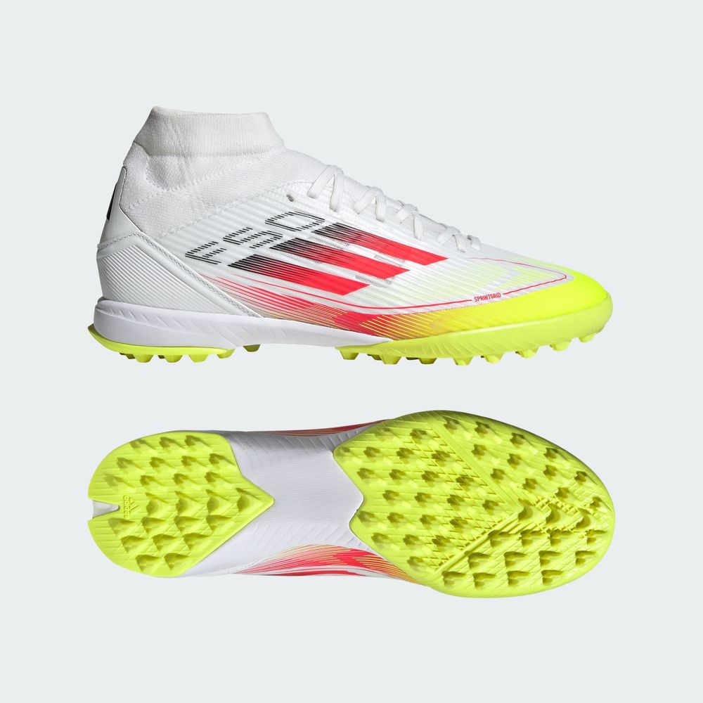 Foto 4 | Chimpunes F50 League Pasto Sintético Adidas Blanco Mujer