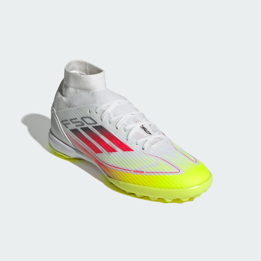 Foto 7 | Chimpunes F50 League Pasto Sintético Adidas Blanco Mujer