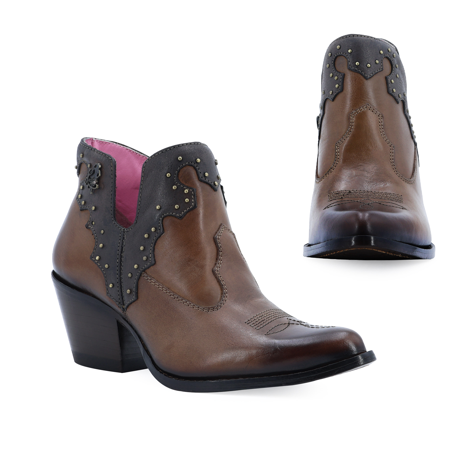 Botin Real Moda Vaquera Boston Color Paja Piel Res