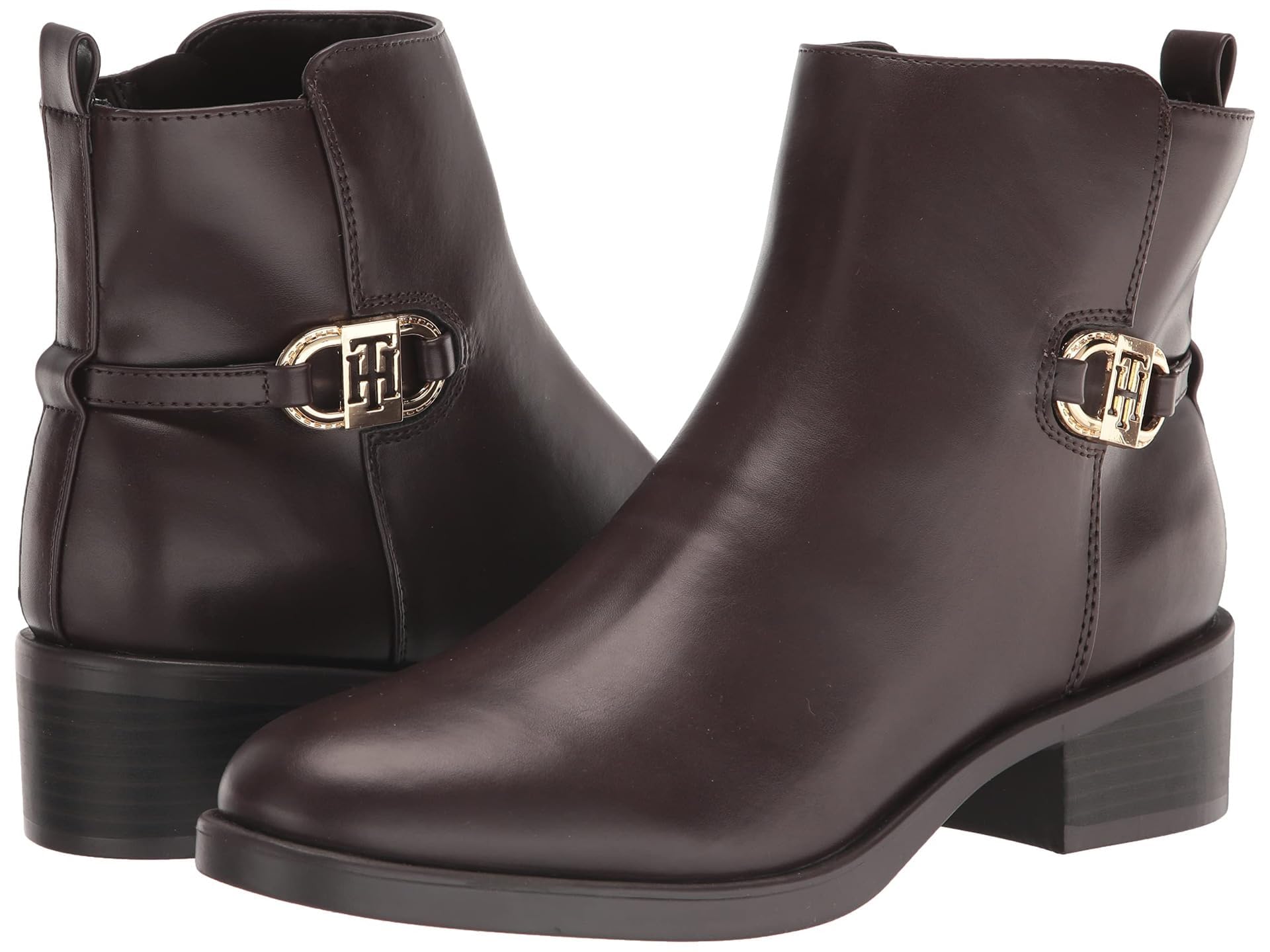 Bota Tommy Hilfiger Imiera Para Mujer, Color Marrón, Talla 8.5 - Venta Internacional.