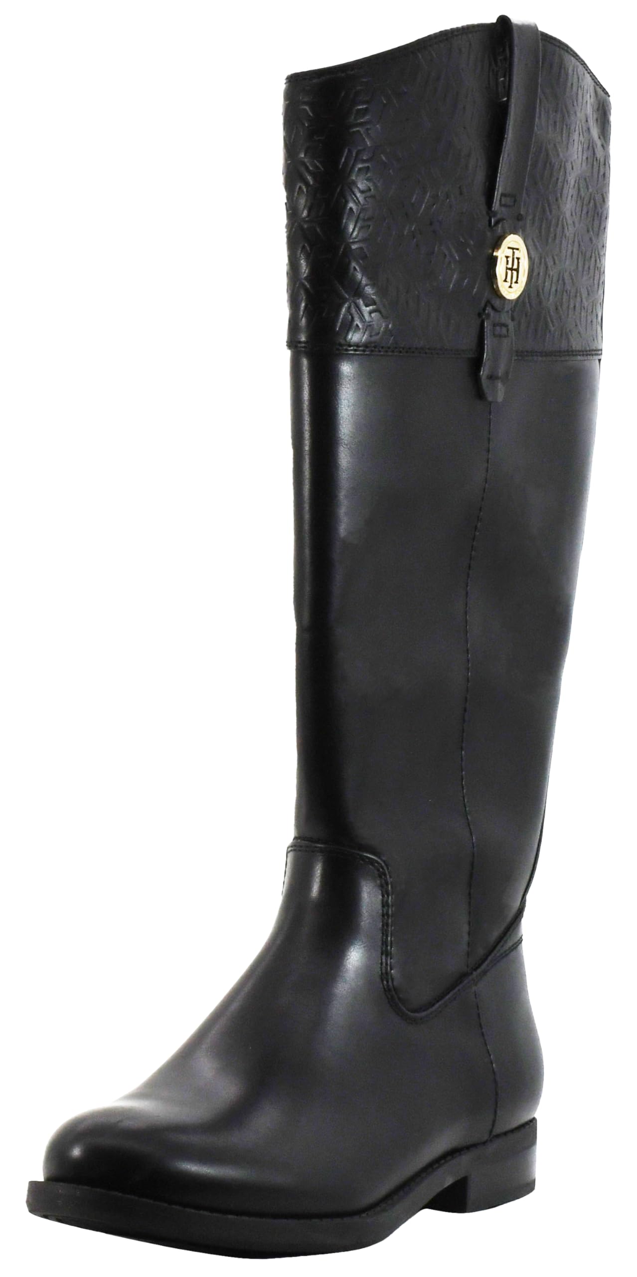 Bota Tommy Hilfiger Shano Para Mujer, Piel Sintética, Color Negro - Venta Internacional.