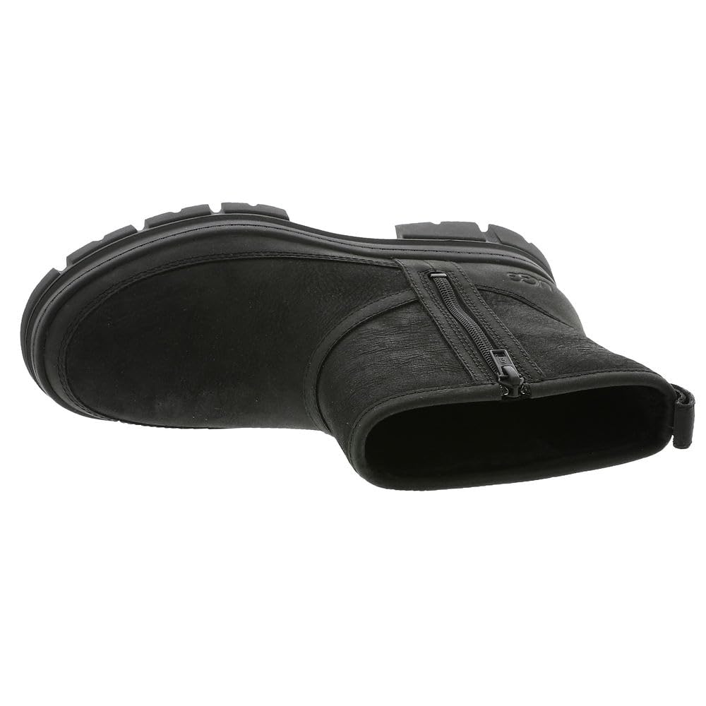 Foto 3 pulgar | Bota De Moda Ugg Ashton Para Mujer, Piel Negra, Impermeable 6.5 - Venta Internacional.