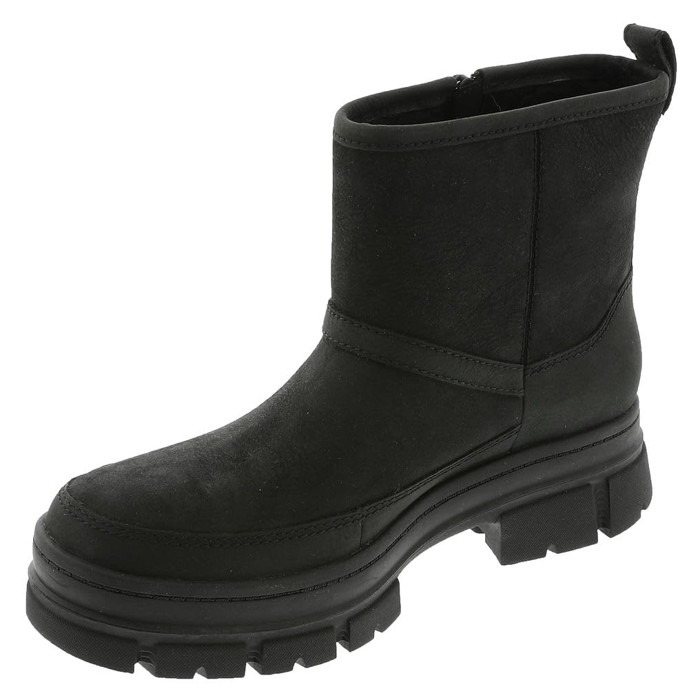 Foto 5 pulgar | Bota De Moda Ugg Ashton Para Mujer, Piel Negra, Impermeable 6.5 - Venta Internacional.