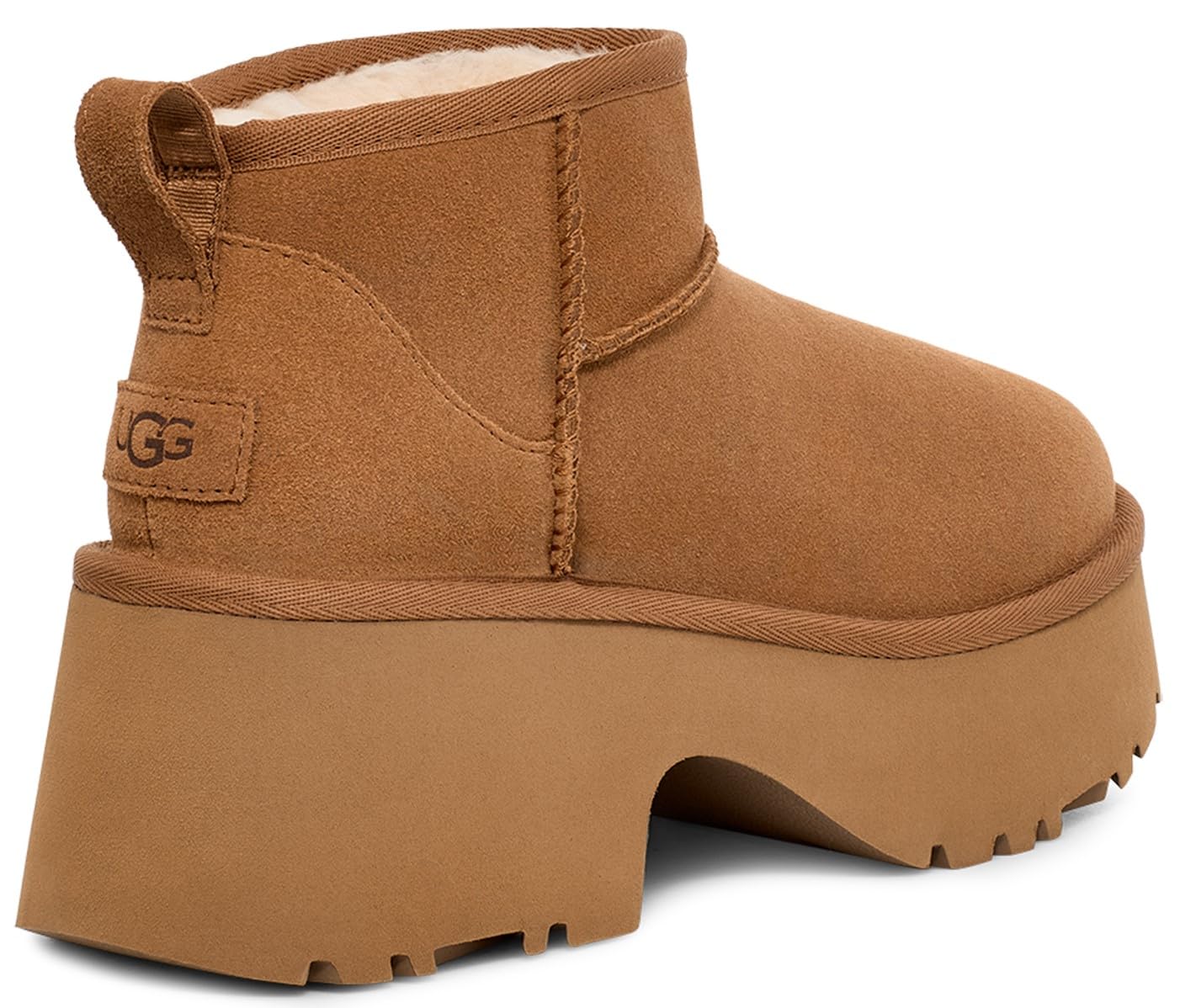 Foto 2 | Bota De Moda Ugg Classic Ultra Mini New Heights Para Mujer, Color Castaño - Venta Internacional.