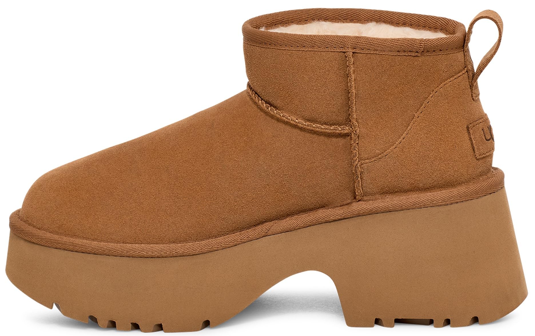 Foto 4 pulgar | Bota De Moda Ugg Classic Ultra Mini New Heights Para Mujer, Color Castaño - Venta Internacional.