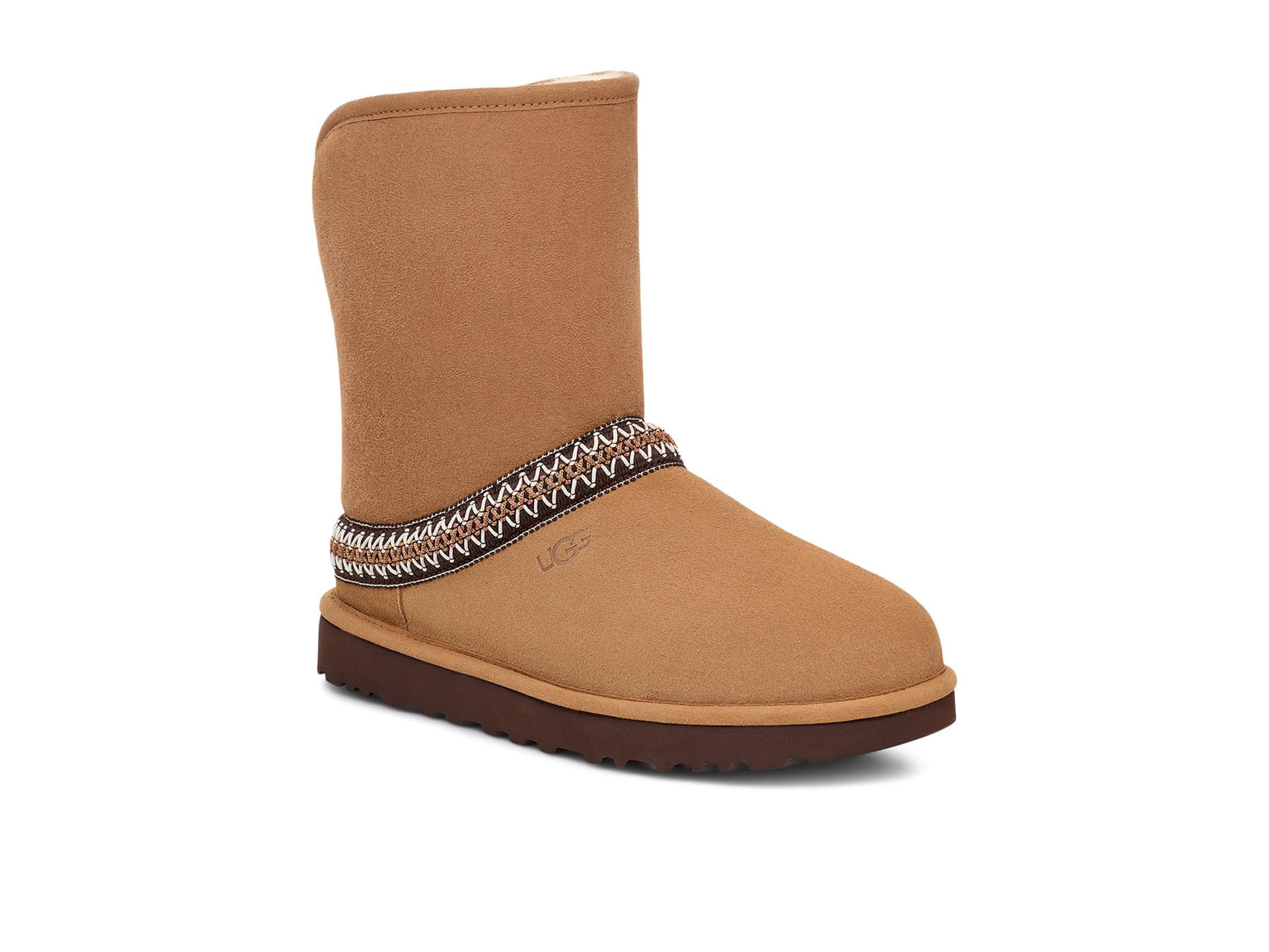 Bota De Moda Ugg Classic Short Crescent Para Mujer, Castaño 8 - Venta Internacional.