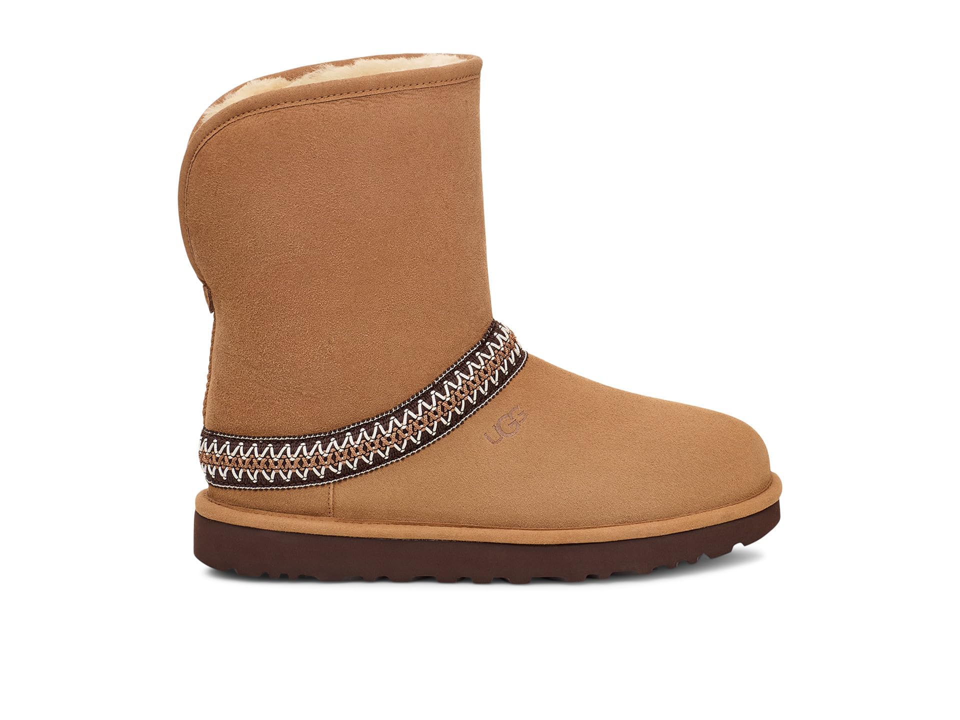 Foto 7 pulgar | Bota De Moda Ugg Classic Short Crescent Para Mujer, Castaño 8 - Venta Internacional.