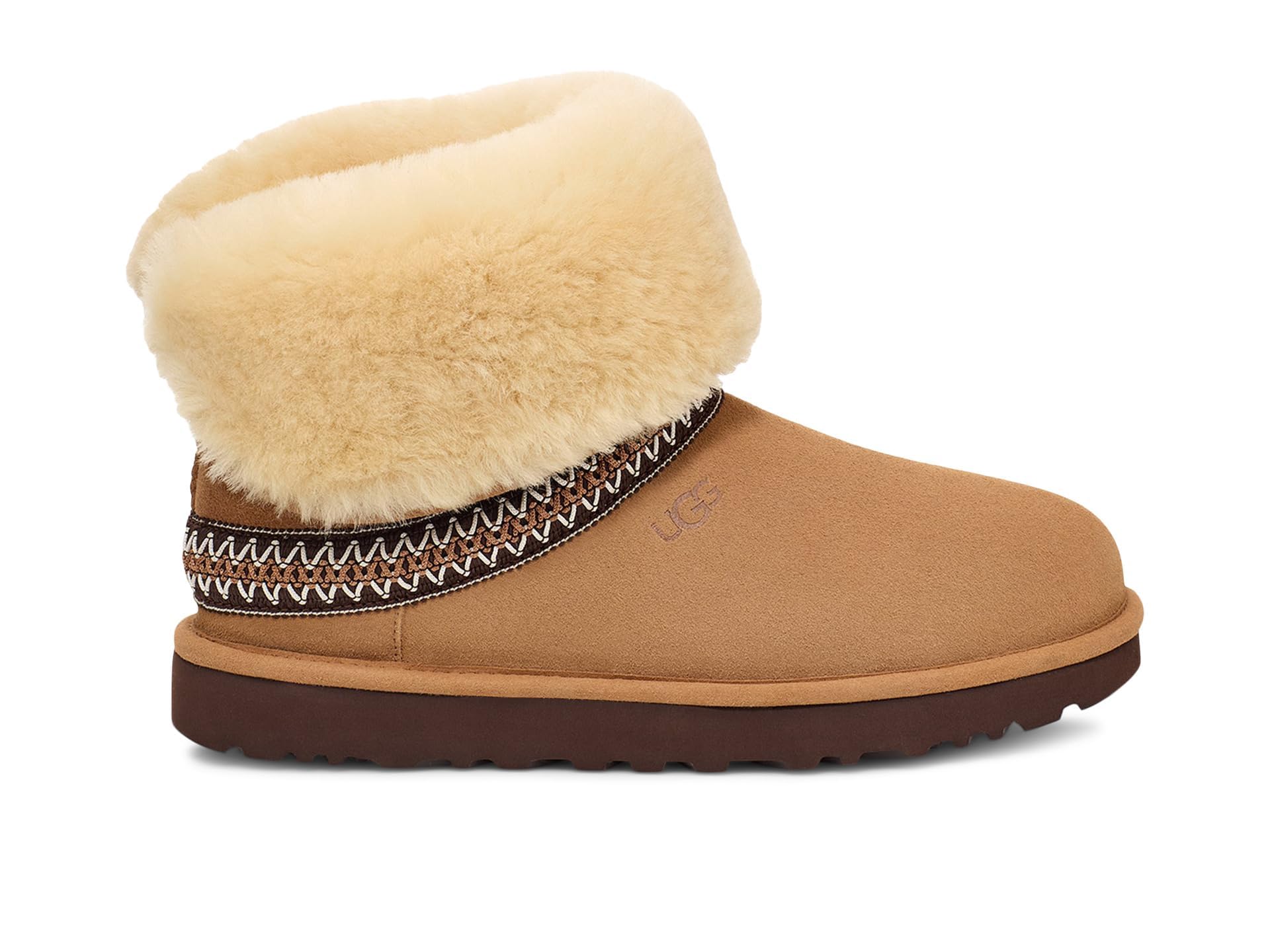 Foto 8 pulgar | Bota De Moda Ugg Classic Short Crescent Para Mujer, Castaño 8 - Venta Internacional.