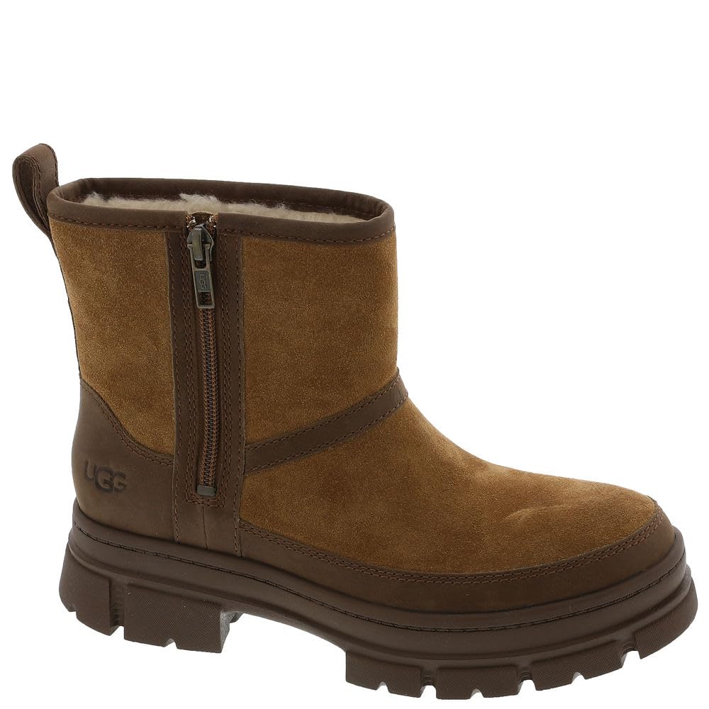 Foto 2 pulgar | Botas De Moda Ugg Ashton Para Mujer, De Gamuza Castaña, Impermeables - Venta Internacional.