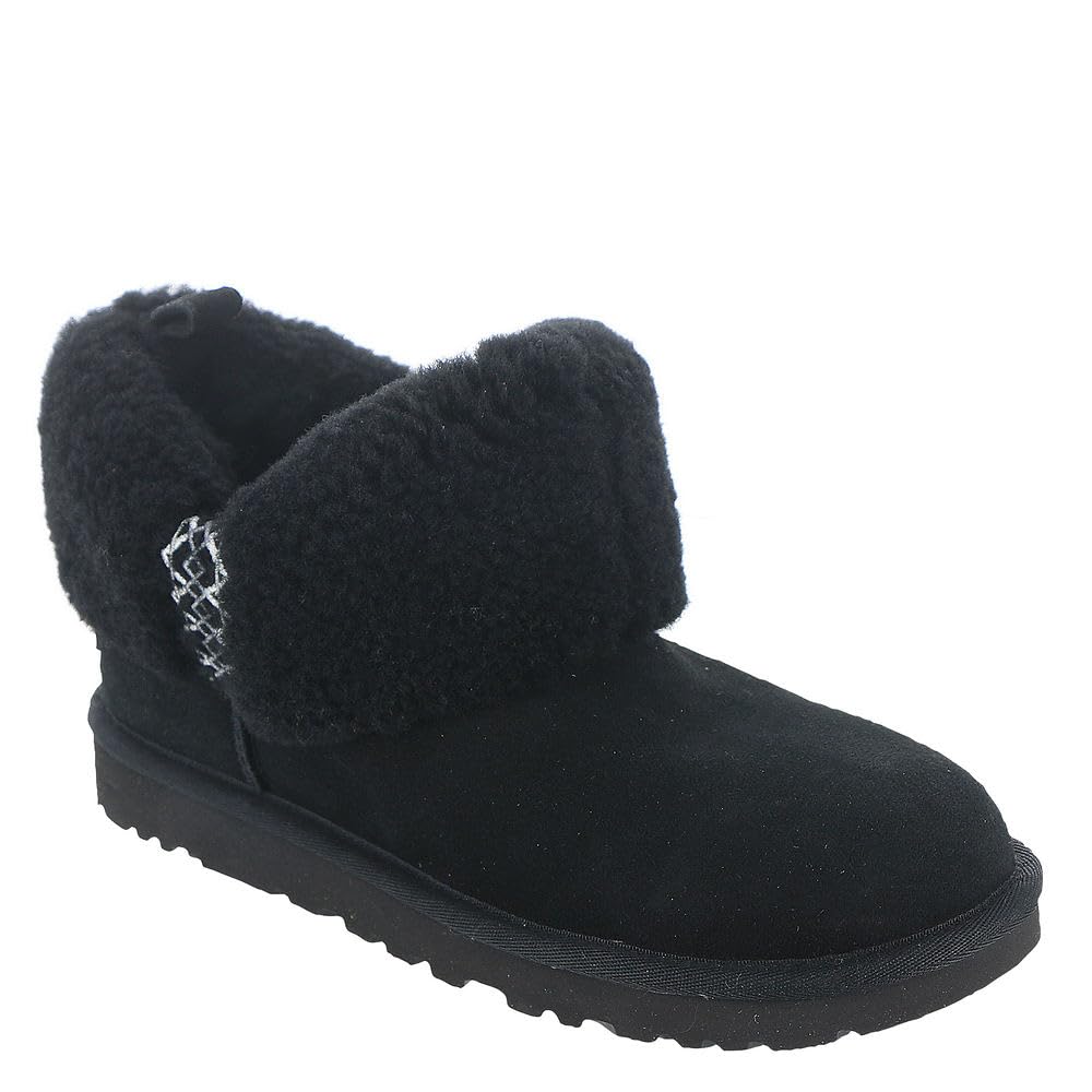 Foto 1 | Bota Ugg Ultra Mini Ugg Braid Para Mujer, Color Negro, Talla 6 - Venta Internacional.