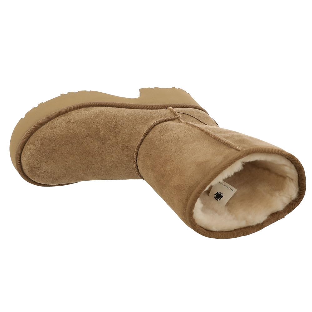 Foto 2 | Bota De Moda Ugg Classic Short New Heights Para Mujer, Color Castaño - Venta Internacional.