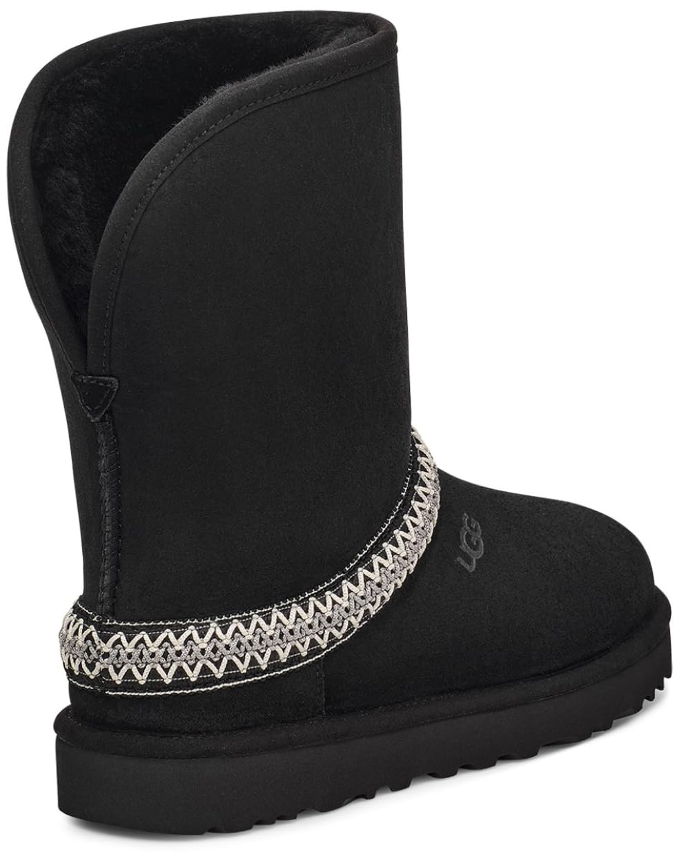 Foto 3 pulgar | Bota De Moda Ugg Classic Short Crescent Para Mujer, Color Negro, Talla 8 - Venta Internacional.