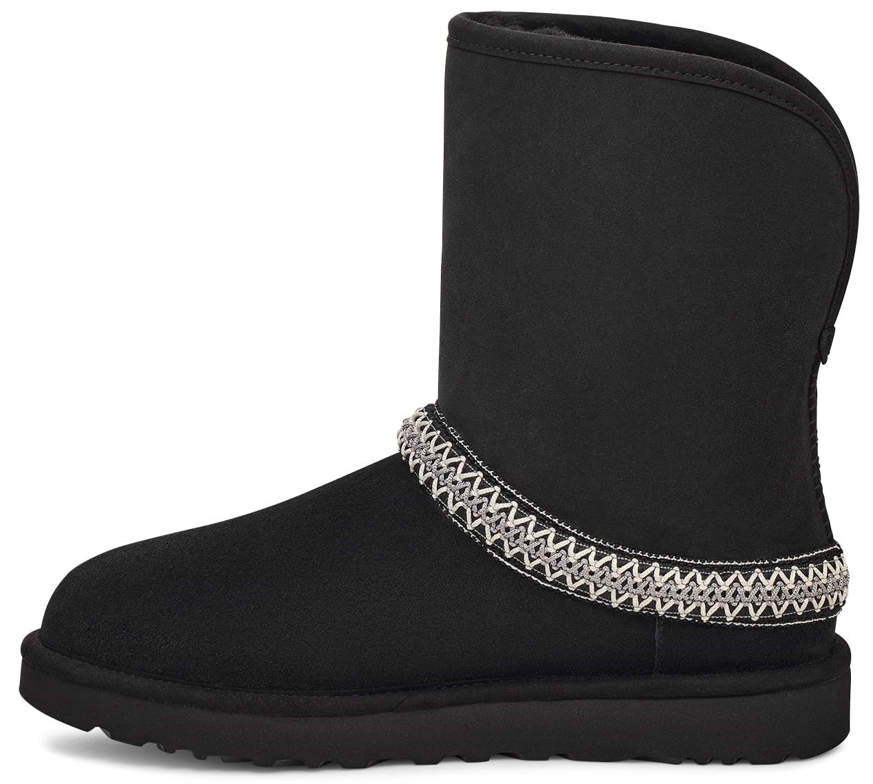 Foto 4 pulgar | Bota De Moda Ugg Classic Short Crescent Para Mujer, Color Negro, Talla 8 - Venta Internacional.