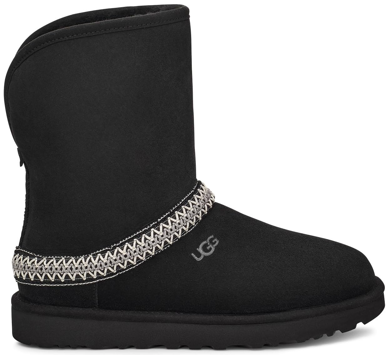 Foto 5 pulgar | Bota De Moda Ugg Classic Short Crescent Para Mujer, Color Negro, Talla 8 - Venta Internacional.