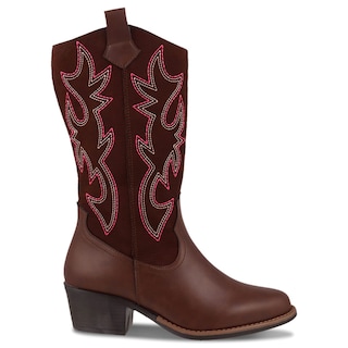 Foto 2 | Bota Vaquera Dominiq Café para Mujer