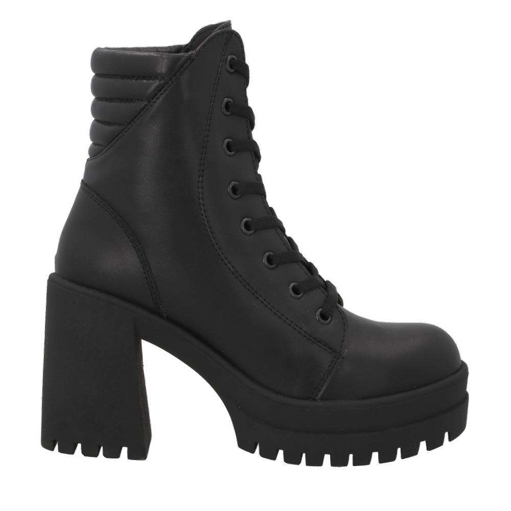 Bota Mujer Head Over Heels Con Tacón Dama Negro