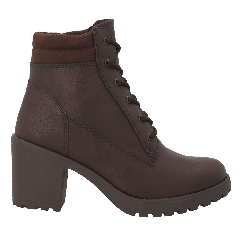 Botas Real Jungle Mujer Botines Agujetas Comodas Cafe