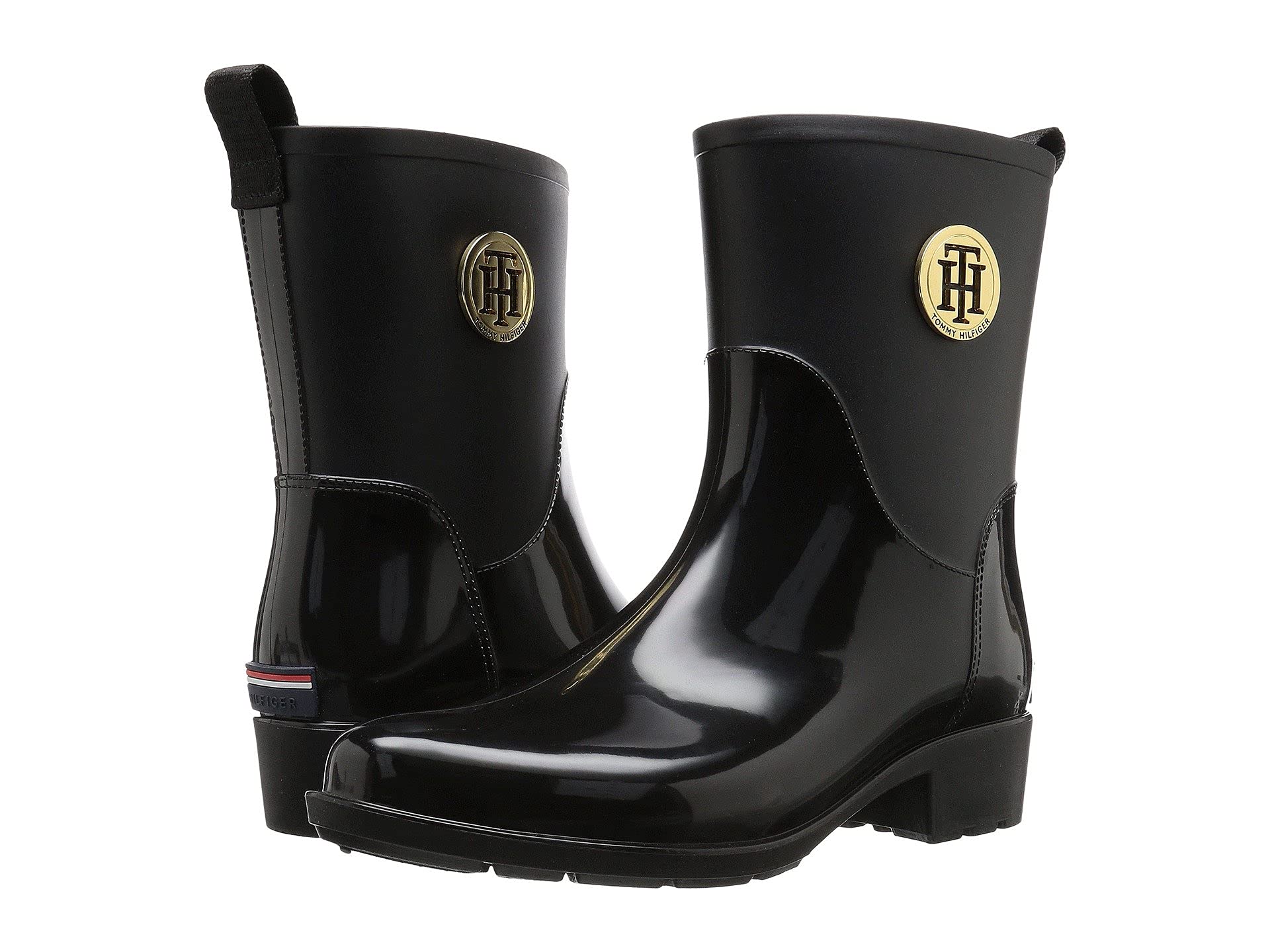 Foto 2 pulgar | Botín Impermeable Tommy Hilfiger Kippa Negro Sintético Para Mujer - Venta Internacional.