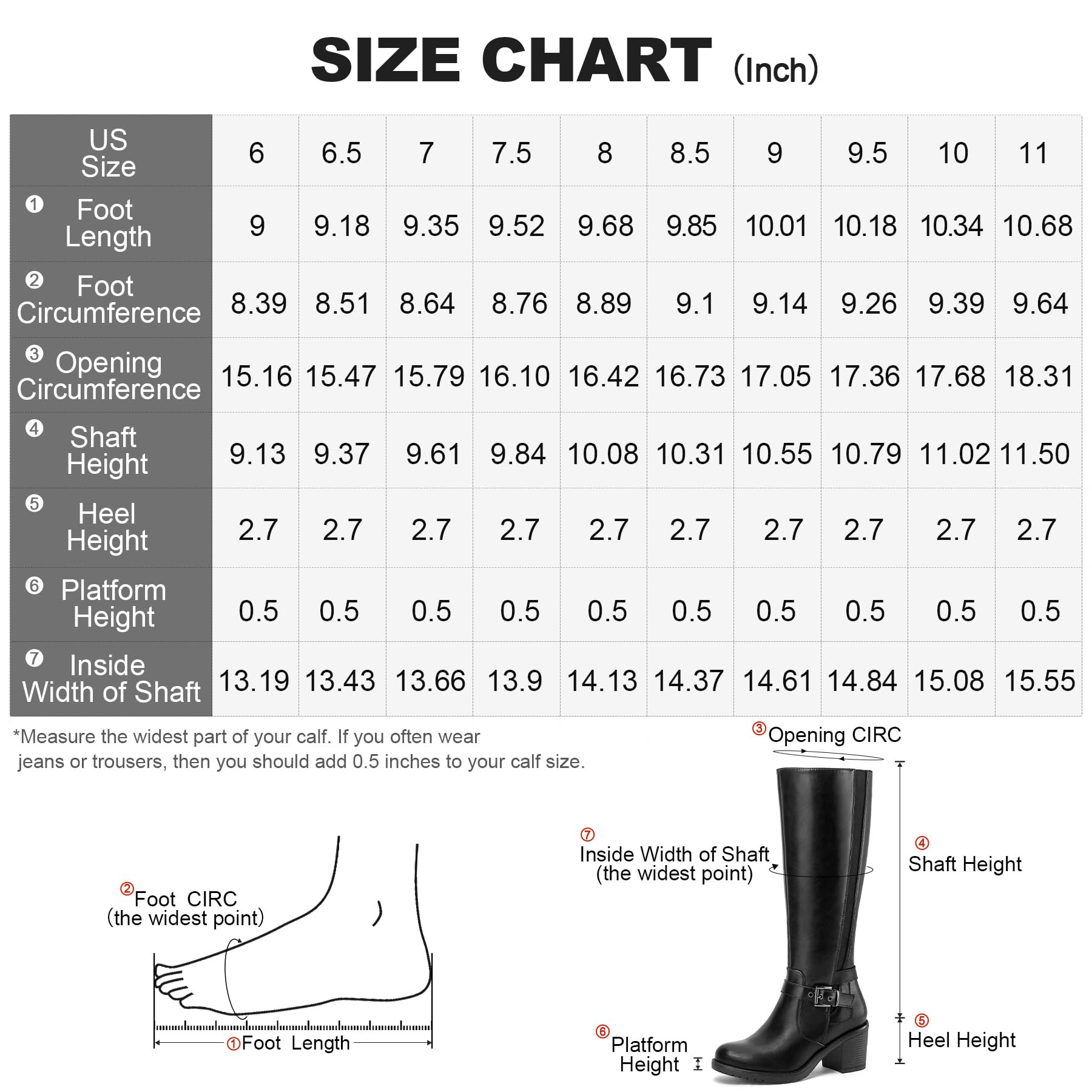 Foto 6 pulgar | Botas Mysoft Hasta La Rodilla Para Mujer, Tacones Gruesos, Negras - Venta Internacional.