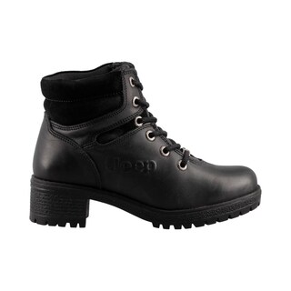 Foto 1 | Botas Jeep 19051 Negro Botín En Piel Para Dama Casuales Mujer Talla 22 A 27 M