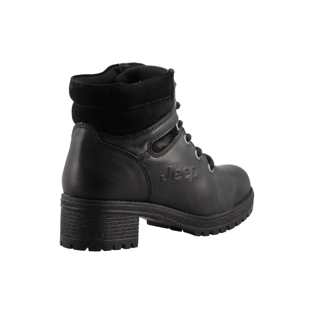 Foto 3 | Botas Jeep 19051 Negro Botín En Piel Para Dama Casuales Mujer Talla 22 A 27 M