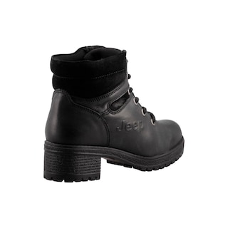 Foto 3 | Botas Jeep 19051 Negro Botín En Piel Para Dama Casuales Mujer Talla 22 A 27 M