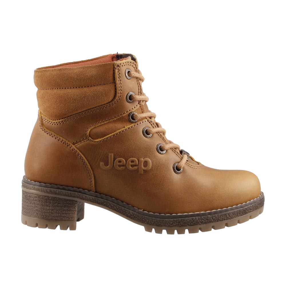 Foto 1 | Botas Jeep 19051 Miel Botín En Piel Para Dama Casuales Mujer Talla 22 A 27 M