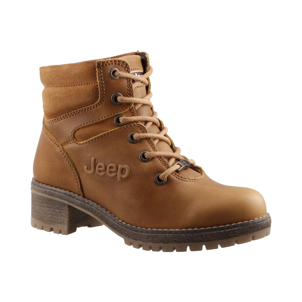 Foto 2 | Botas Jeep 19051 Miel Botín En Piel Para Dama Casuales Mujer Talla 22 A 27 M
