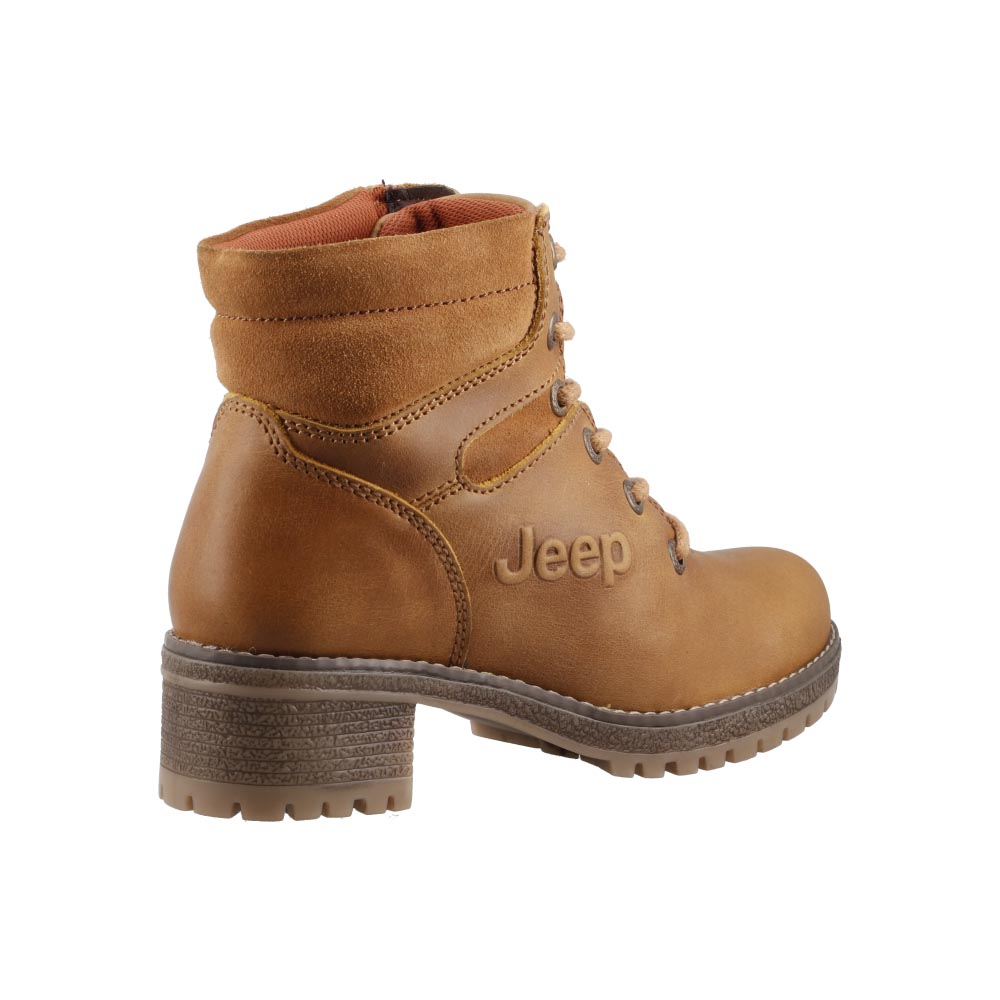 Foto 3 | Botas Jeep 19051 Miel Botín En Piel Para Dama Casuales Mujer Talla 22 A 27 M