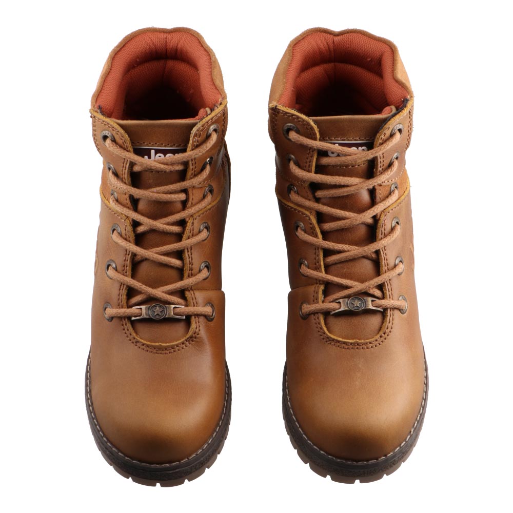 Foto 7 pulgar | Botas Jeep 19051 Miel Botín En Piel Para Dama Casuales Mujer Talla 22 A 27 M