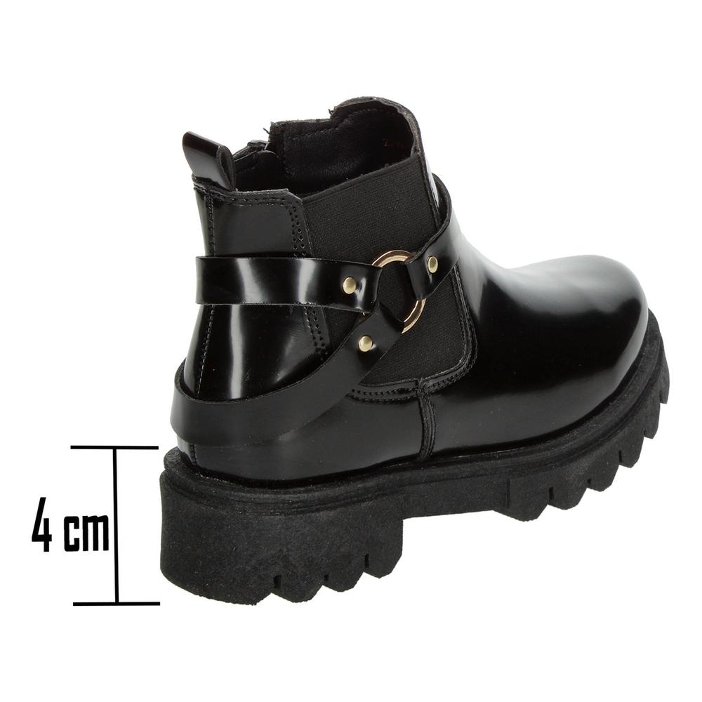 Foto 4 pulgar | Bota Mujer Jakuna Negro Tipo Chelsea Plataforma Para Dama Negro