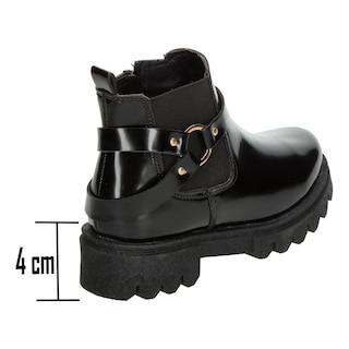 Foto 3 | Bota Mujer Jakuna Negro Tipo Chelsea Plataforma Para Dama Negro