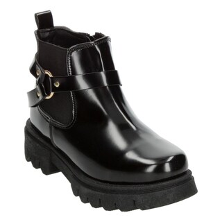 Foto 4 | Bota Mujer Jakuna Negro Tipo Chelsea Plataforma Para Dama Negro