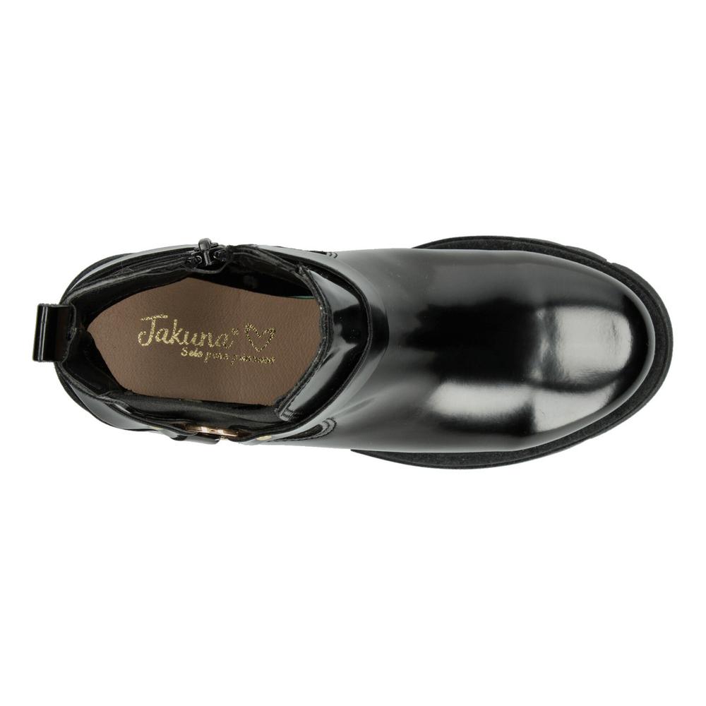 Foto 9 pulgar | Bota Mujer Jakuna Negro Tipo Chelsea Plataforma Para Dama Negro