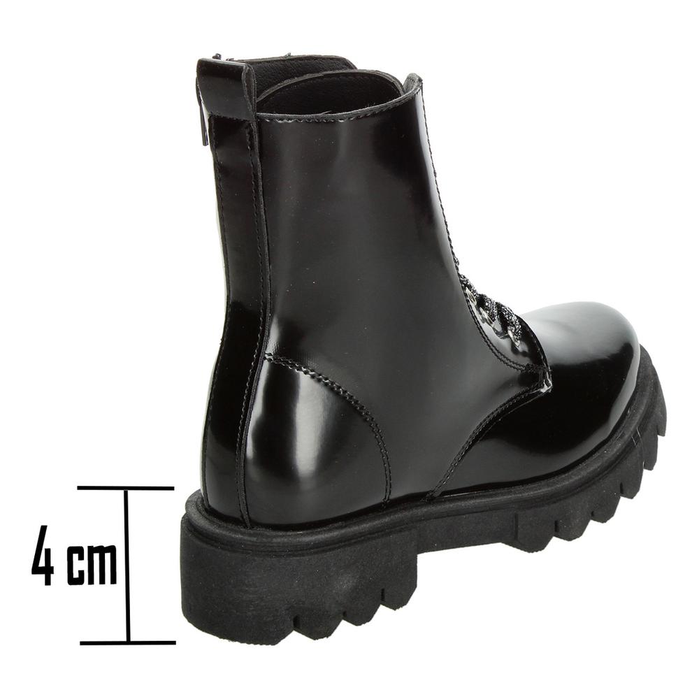 Foto 3 | Bota Borcegos Mujer Jakuna Color Negro Cintas Ajustables Negro