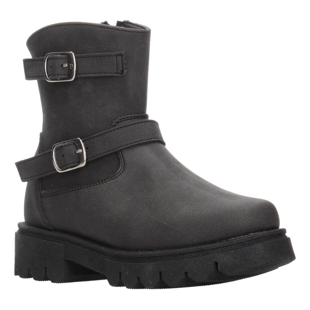 Foto 3 pulgar | Bota Mujer Jr. Jakuna Negro Doble Hebilla Zipper Para Dama Negro