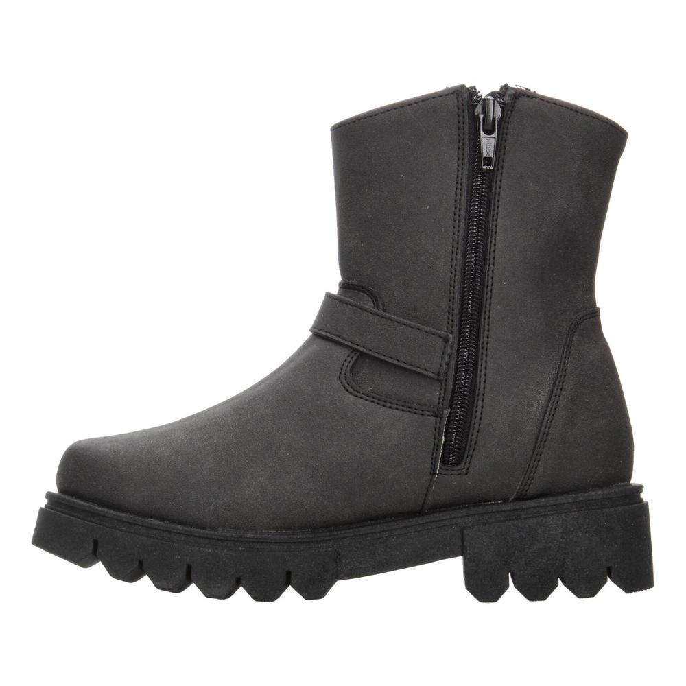 Foto 5 | Bota Mujer Jr. Jakuna Negro Doble Hebilla Zipper Para Dama Negro