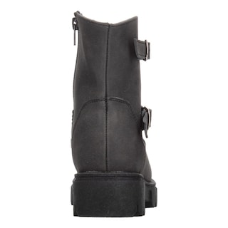 Foto 7 | Bota Mujer Jr. Jakuna Negro Doble Hebilla Zipper Para Dama Negro