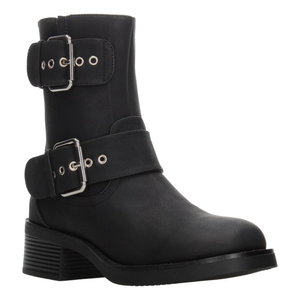 Foto 3 pulgar | Botines Mujer Berlin Negro Doble Hebilla Tacón 5 Cm Negro